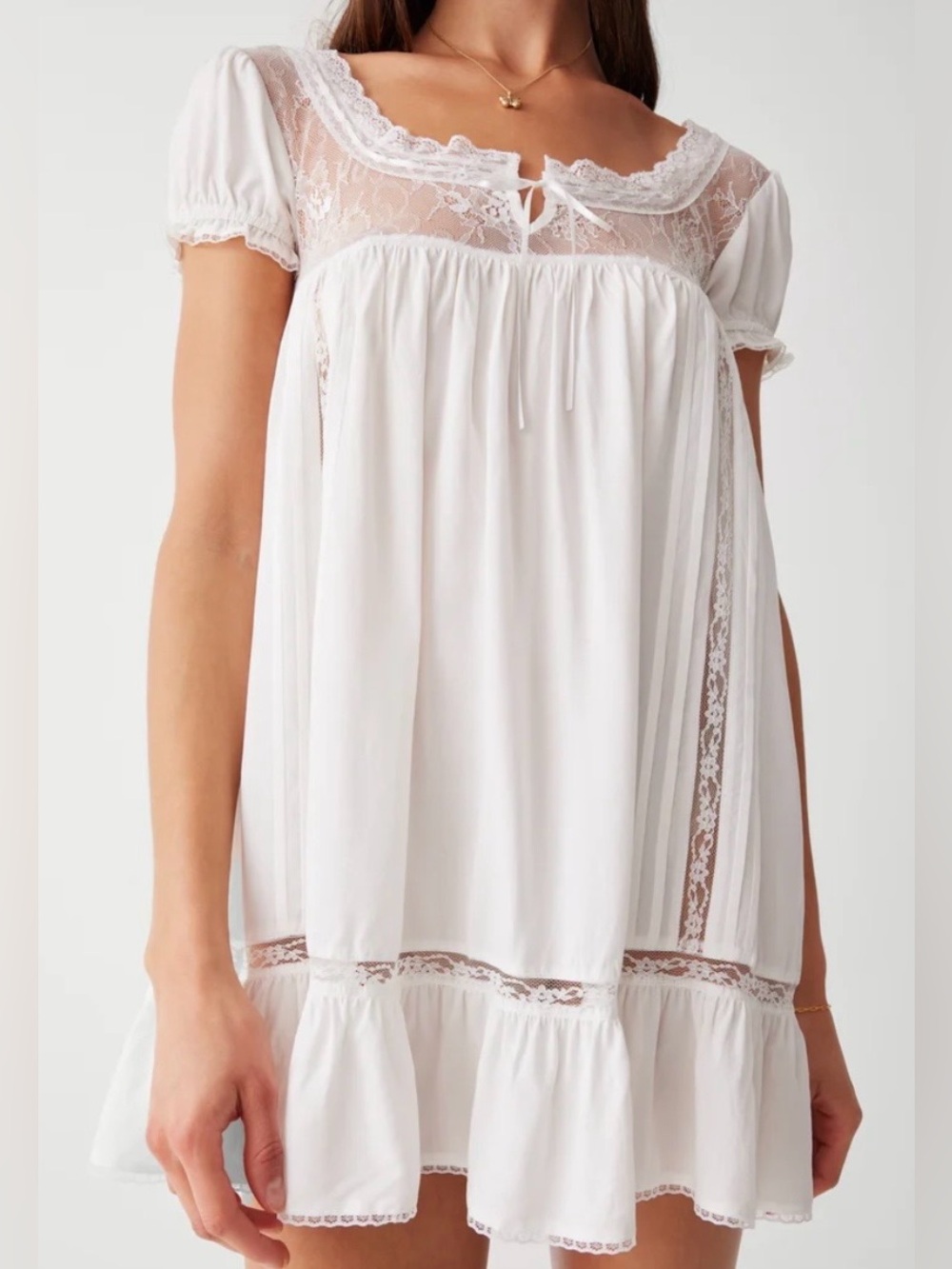 NWOT Frankie’s bikinis white harmony mini dress